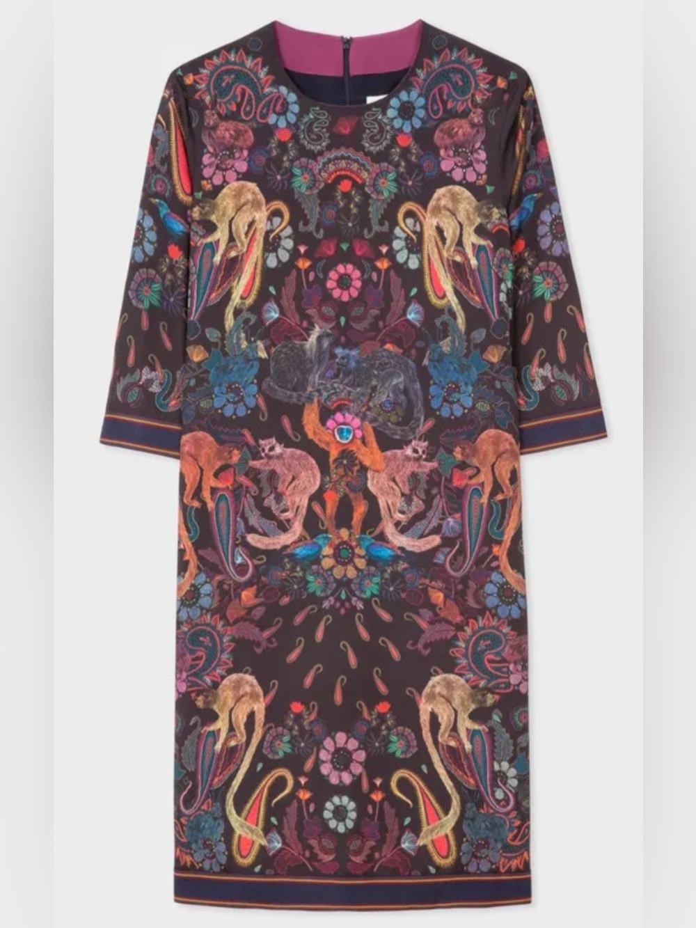 Paul Smith Italian monkey print midi dress